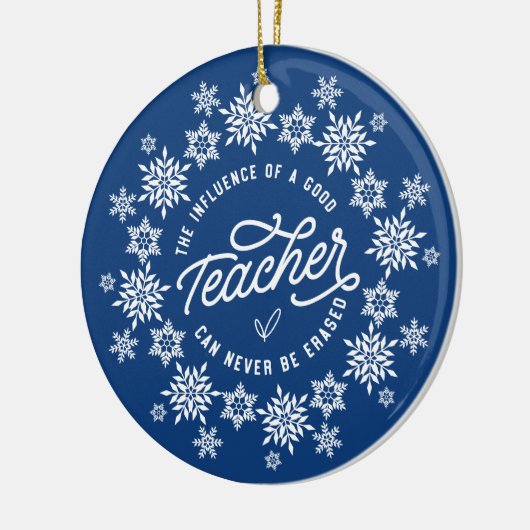 Red Snowflake leraar kerstversiering Keramisch Ornament (Links)