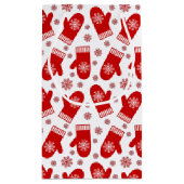 Red Snowflake Mittens Kerstmis Klein Cadeauzakje (Achterkant)