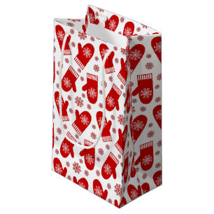 Red Snowflake Mittens Kerstmis Klein Cadeauzakje
