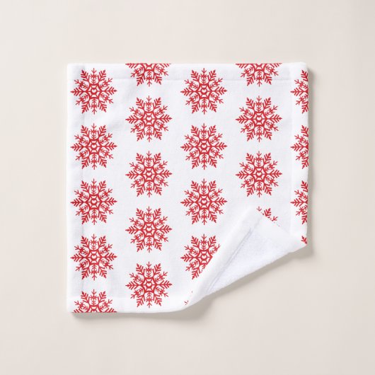 Red Snowflake Pattern Bath Towel Set Bad Handdoek (Wasdoekje)