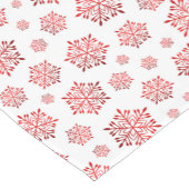 Red Snowflake Pattern Korte Tafelloper (Hoek)