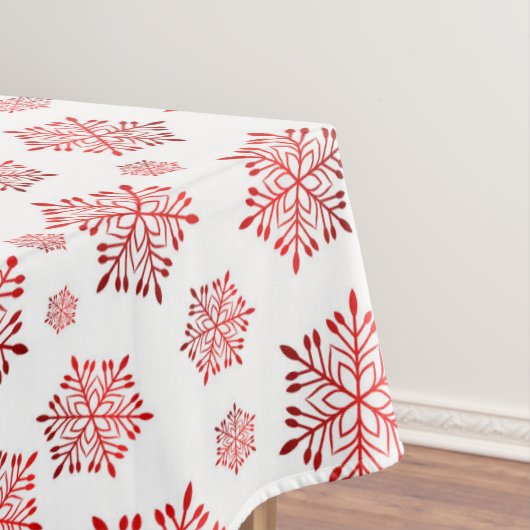 Red Snowflake Pattern Tafelkleed (Voorbeeld)