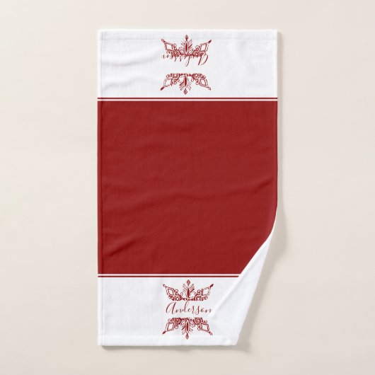 Red snowflake personalized bath towel set bad handdoek (Handdoek)