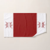 Red snowflake personalized bath towel set bad handdoek (Handdoek)