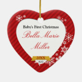 Red Snowflake Photo Ornament (Achterkant)