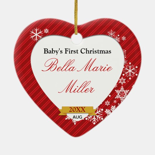 Red Snowflake Photo Ornament (Achterkant)