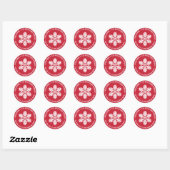 Red Snowflake retouradres | Vakantie Sticker (Vel)