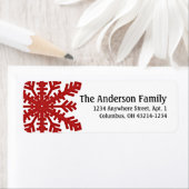 Red Snowflake : Retouradreslabels Etiket (Insitu)