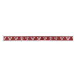 Red Snowflake Ribbon Satijnen Lint