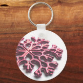 Red Snowflake Sleutelhanger (Voorkant)