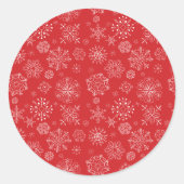 Red Snowflake Sticker (Voorkant)