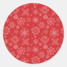 Red Snowflake Sticker