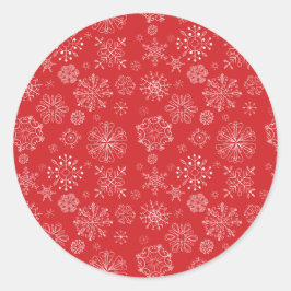 Red Snowflake Sticker
