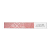 Red Snowflake Swirls Holiday Adresetiketten (Individueel)