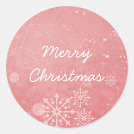 Red Snowflake Swirls Holiday Stickers