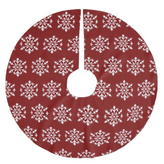 Red Snowflake Tree Skirt Kerstboom Rok