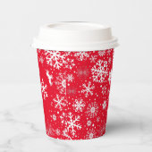 Red Snowflake TWO Paper Cup Papieren Bekers (Links)