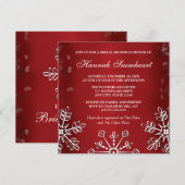 RED SNOWFLAKE VRIJGEZELLENFEEST KAART (Voorkant / Achterkant)