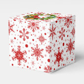 Red Snowflakes And Santa Bedankdoosjes (Voorkant Zijde)