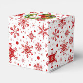 Red Snowflakes And Santa Bedankdoosjes (Achterkant)