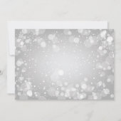 Red Snowflakes Bokeh Holiday Party Uitnodiging (Achterkant)