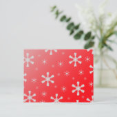 Red Snowflakes-Briefkaart Briefkaart (Staand voorkant)