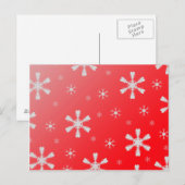 Red Snowflakes-Briefkaart Briefkaart (Voorkant / Achterkant)