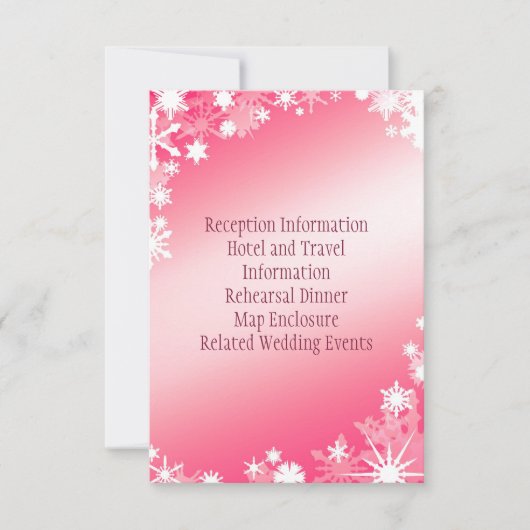 Red Snowflakes Enclosure Card Kaart (Voorkant)
