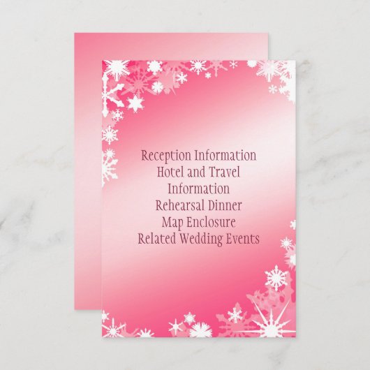 Red Snowflakes Enclosure Card Kaart (Voorkant / Achterkant)