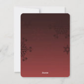 Red Snowflakes Flat Holiday-fotokaart Feestdagenkaart (Achterkant)