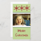 Red SnowFlakes  fotokaart Feestdagenkaart (Voorkant / Achterkant)