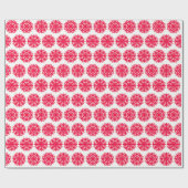 Red Snowflakes Holiday Gift Wrapping Paper Cadeaupapier (Vlak)