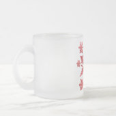 Red Snowflakes, kerstbeker Matglas Koffiemok (Links)