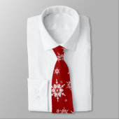 Red Snowflakes kerstStropdas Stropdas (Gebonden)