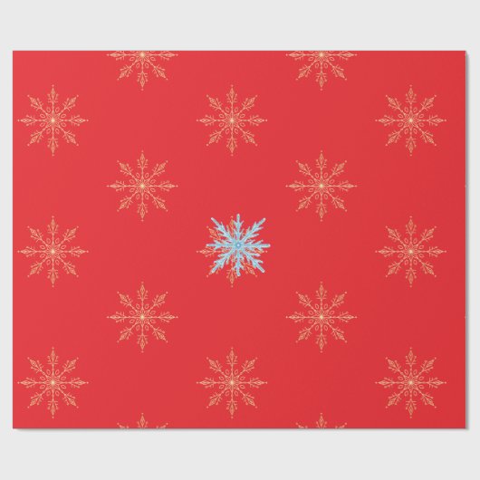 Red Snowflakes Merry Christmas Script with 2026 Wr Cadeaupapier (Vlak)