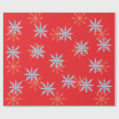 Red Snowflakes Merry Christmas Script with 2026 Wr Cadeaupapier (Vlak)