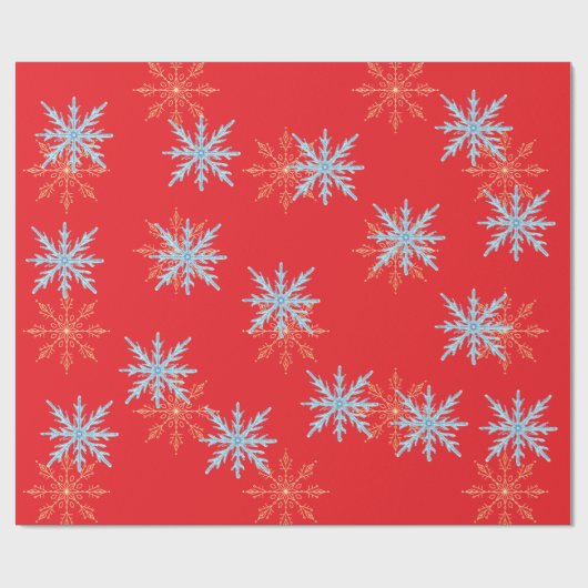 Red Snowflakes Merry Christmas Script with 2026 Wr Cadeaupapier (Vlak)