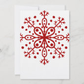 Red Snowflakes Weddenschap Kaart (Achterkant)