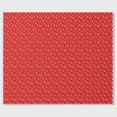 Red Snowflakes Winter Pattern Cadeaupapier (Vlak)