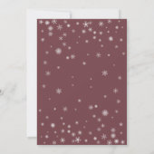 Red Snowglobe Snowflake Foto Flat Holiday Kaart (Achterkant)