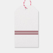 Red Snowman Kerstmis Cadeaulabel (Achterkant)