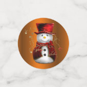 Red Snowman Kerstmis Confetti (Kleine voorkant)