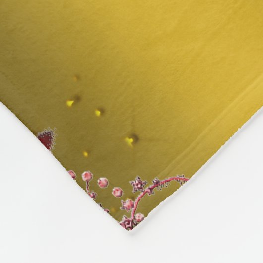 Red Snowman op Gold Kerstmis Fleece Deken (Hoek)