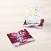 Red Snowman Snowflakes Holiday Paper Coaster Kartonnen Onderzetters (Insitu)