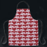 Red Snowman Snowy Christmas Holiday Schort<br><div class="desc">Prachtige rode sneeuwpop sneeuw kerst vakantie Schort</div>