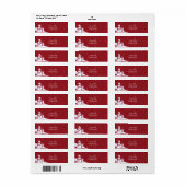 Red Snowman Snowy Kerstvakantie retouradres Etiket (Full Sheet)