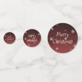 Red Snowman Winter Scene KerstConfetti Confetti (Achterkanten)