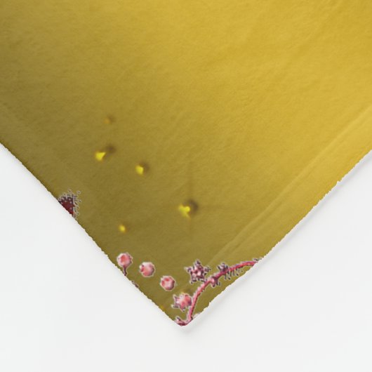 Red Snowmen op Gold Fleece Deken (Hoek)