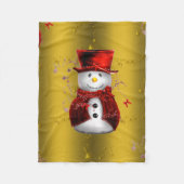 Red Snowmen op Gold Fleece Deken (Voorkant)