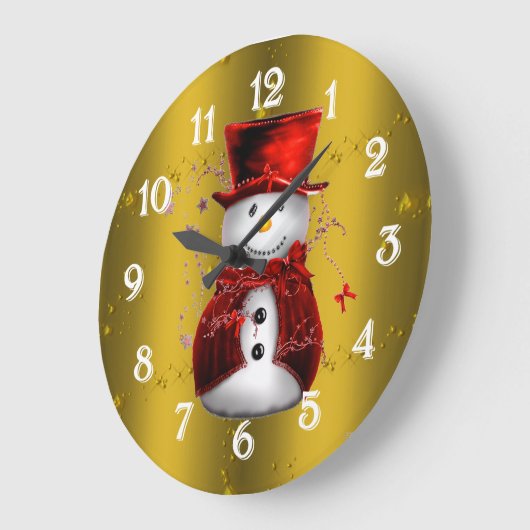 Red Snowmen op Gold Grote Klok (Hoek)